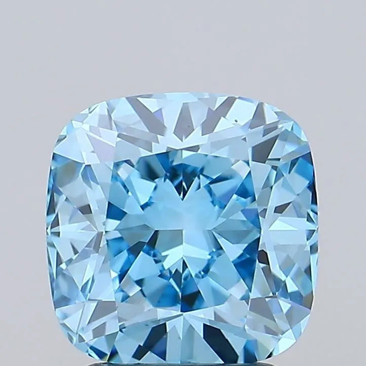 2.24ct Cushion modified Lab Grown Diamond (Colour Fancy Vivid Blue, Clarity VVS2, IGI Certified)