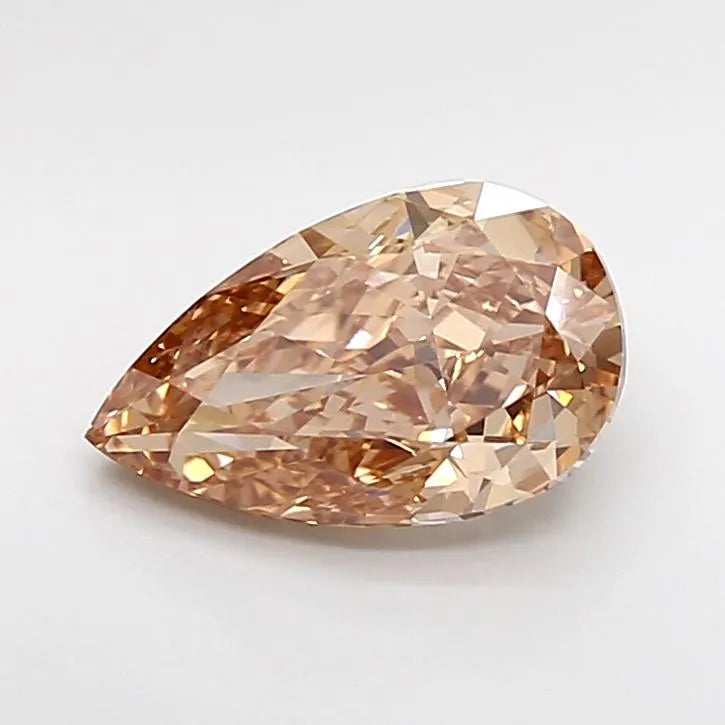 2.26ct Pear Lab Grown Diamond (Colour Fancy Brown, Clarity VVS2, IGI Certified)