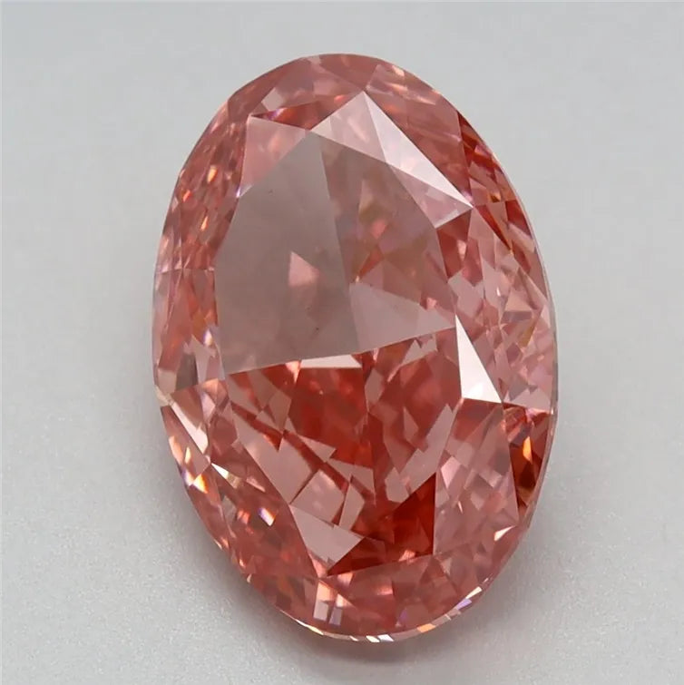 2.31ct Oval Lab Grown Diamond (Colour Fancy Vivid Pink, Clarity VVS2, IGI Certified)