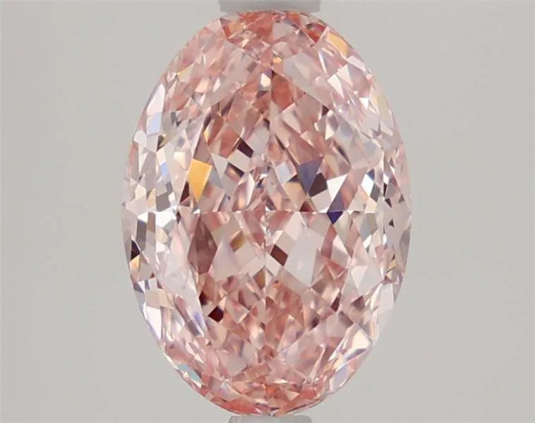 2.32ct Oval Lab Grown Diamond (Colour Fancy Vivid Pink, Clarity VS1, IGI Certified)
