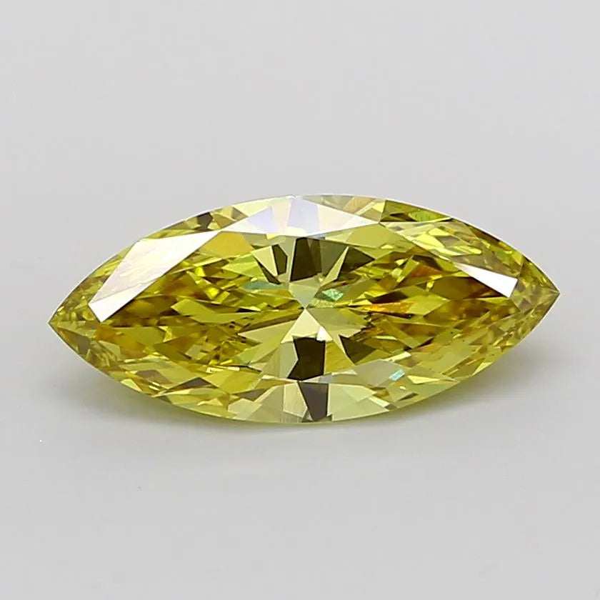 2.35ct Marquise Lab Grown Diamond (Colour Fancy Intense Yellow, Clarity VVS2, IGI Certified)