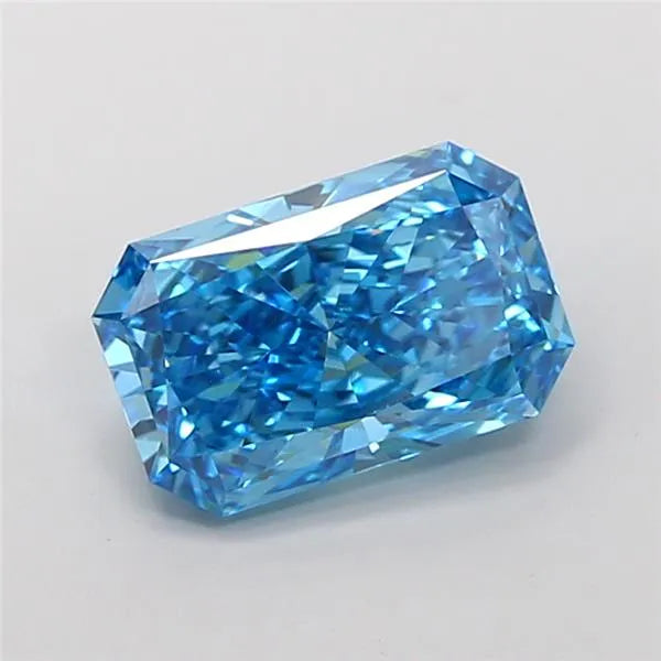 2.37ct Radiant Lab Grown Diamond (Colour Fancy Vivid Blue, Clarity VVS2, IGI Certified)