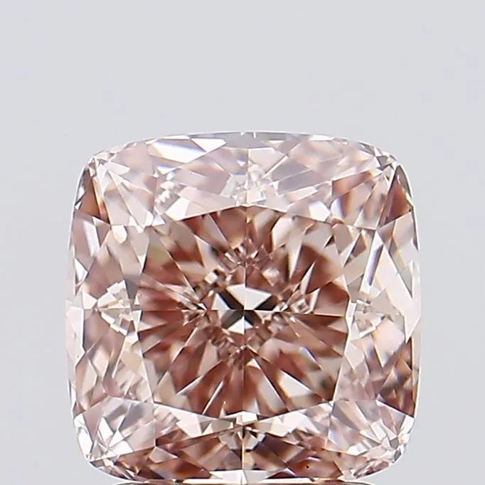 2.39ct Cushion modified Lab Grown Diamond (Colour Fancy Light Brown, Clarity VVS2, IGI Certified)