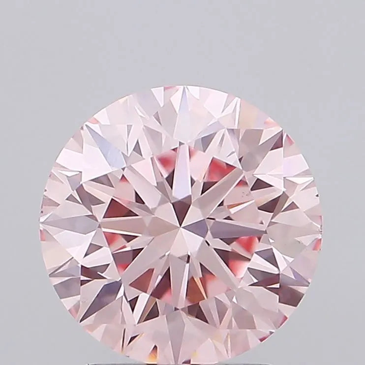 2.40ct Round Lab Grown Diamond (Colour Fancy Intense Pink, Clarity VS1, Cut EX, IGI Certified)