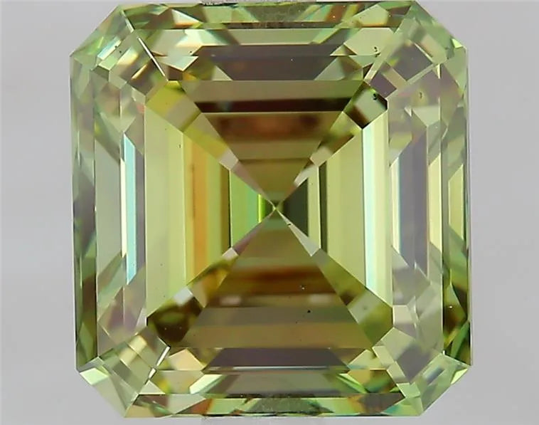 2.41ct Asscher Lab Grown Diamond (Colour Fancy Vivid Green, Clarity VS1, IGI Certified)