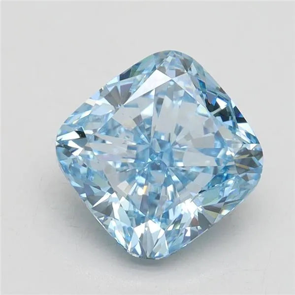 2.41ct Cushion brilliant Lab Grown Diamond (Colour Fancy Vivid Blue, Clarity VS1, IGI Certified)
