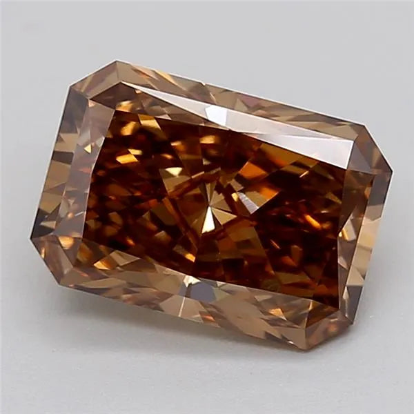 2.41ct Radiant Lab Grown Diamond (Colour Fancy Light Brown, Clarity VS1, IGI Certified)