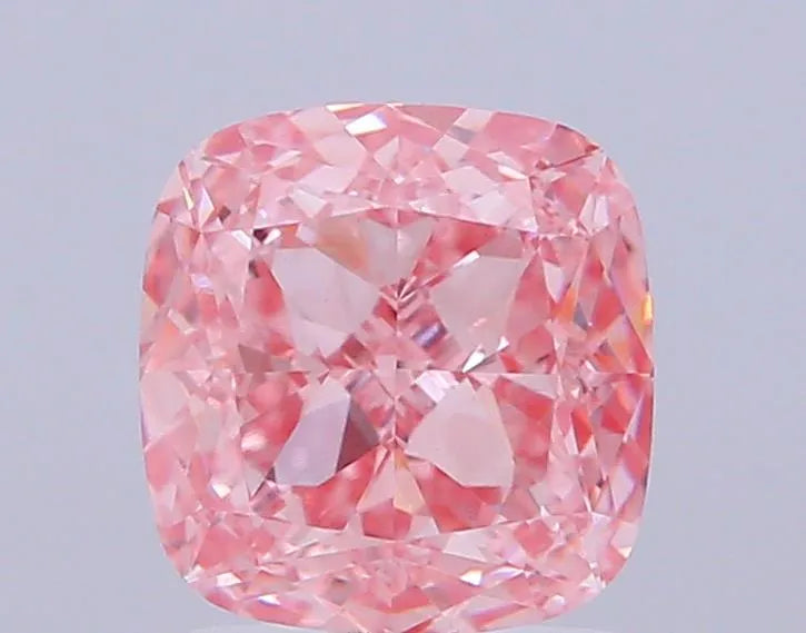 2.42ct Cushion modified Lab Grown Diamond (Colour Fancy Vivid Pink, Clarity VS1, IGI Certified)