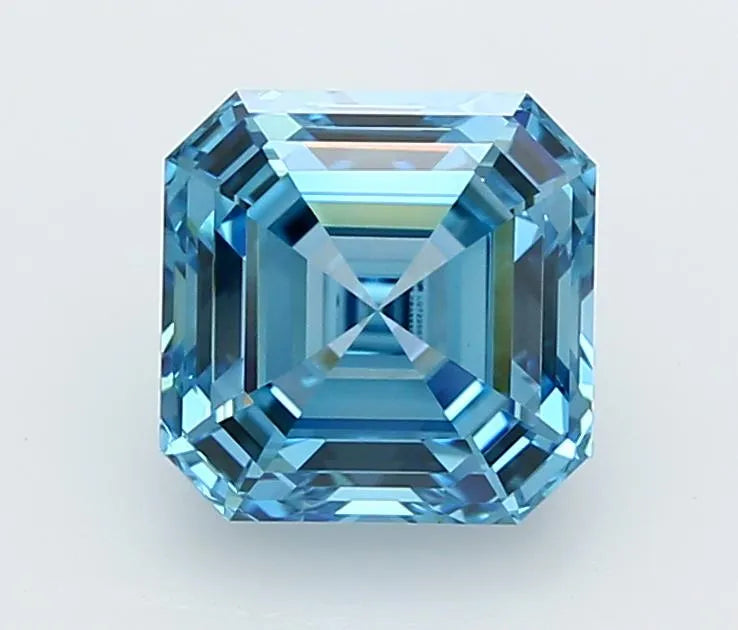 2.43ct Asscher Lab Grown Diamond (Colour Fancy Vivid Blue, Clarity VVS1, IGI Certified)