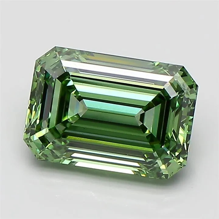 2.44ct Emerald Lab Grown Diamond (Colour Fancy Vivid Green, Clarity VVS2, IGI Certified)