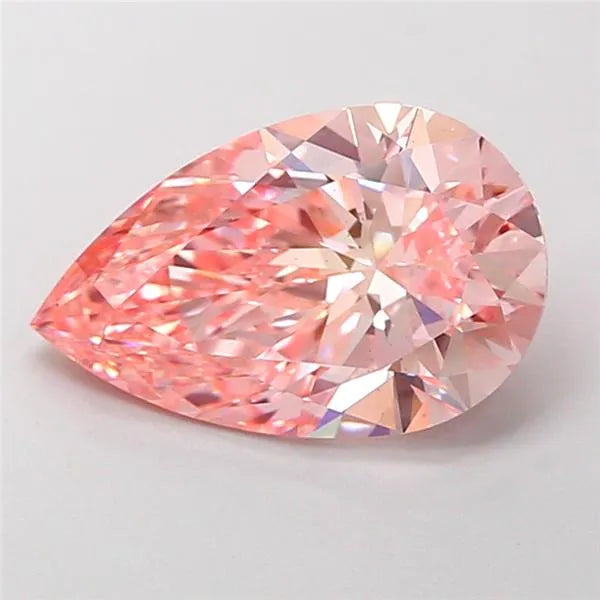 2.44ct Pear Lab Grown Diamond (Colour Fancy Vivid Pink, Clarity VS2, IGI Certified)