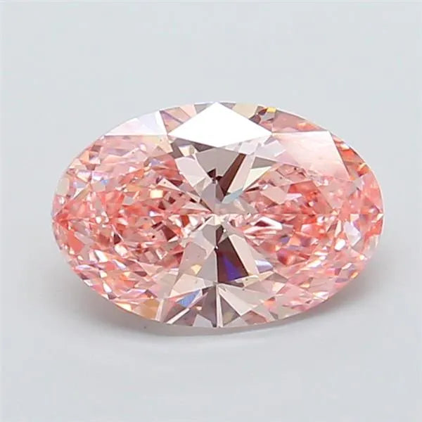 2.48ct Oval Lab Grown Diamond (Colour Fancy Vivid Pink, Clarity VS2, IGI Certified)