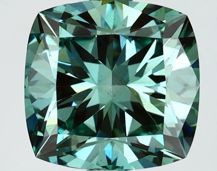 2.50ct Cushion brilliant Lab Grown Diamond (Colour Fancy Vivid Green, Clarity VS2, IGI Certified)