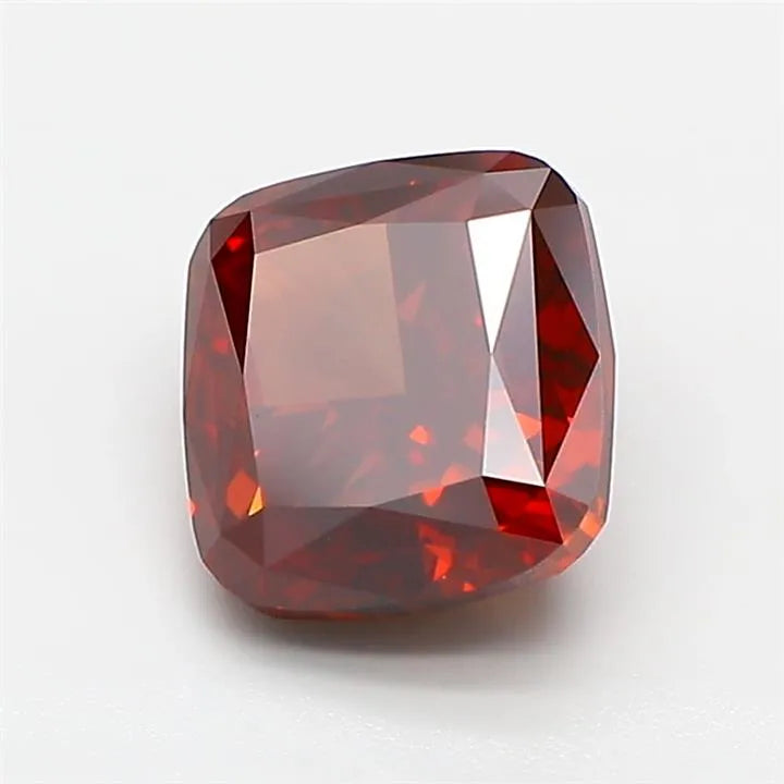 2.50ct Cushion modified Lab Grown Diamond (Colour Fancy Deep Brownish Orange, Clarity VS1, IGI Certified)