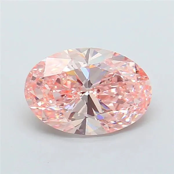 2.50ct Oval Lab Grown Diamond (Colour Fancy Intense Pink, Clarity VS2, IGI Certified)