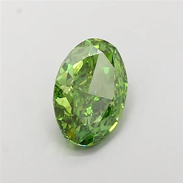 2.50ct Oval Lab Grown Diamond (Colour Fancy Vivid Green, Clarity VVS2, IGI Certified)