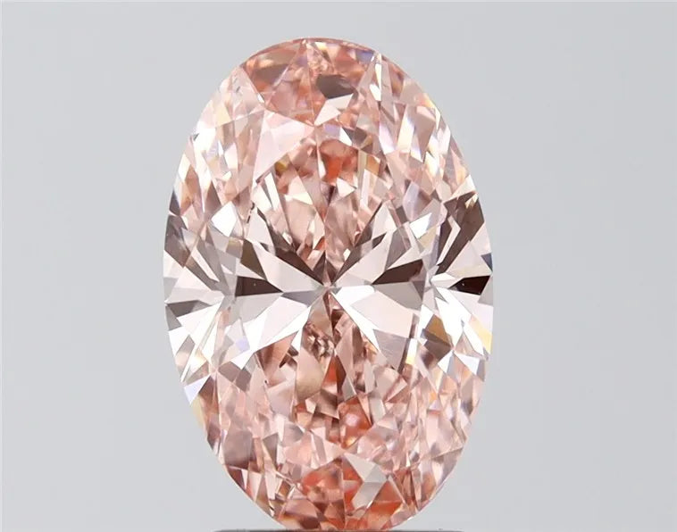 2.50ct Oval Lab Grown Diamond (Colour Fancy Vivid Pink, Clarity VS1, IGI Certified)