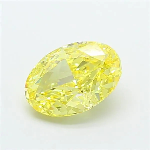 2.50ct Oval Lab Grown Diamond (Colour Fancy Vivid Yellow, Clarity VVS2, IGI Certified)