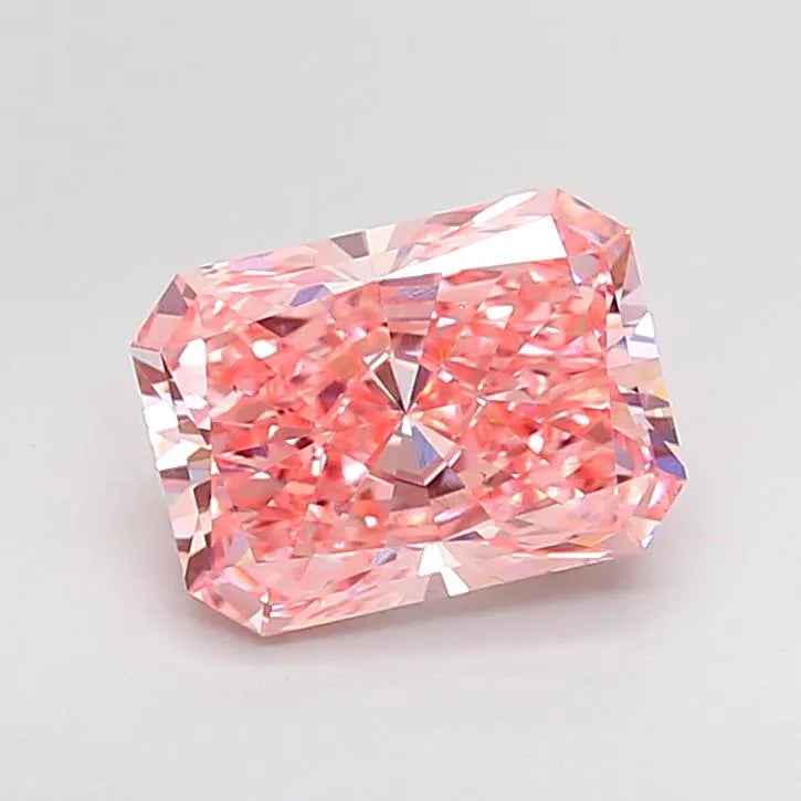 2.50ct Radiant Lab Grown Diamond (Colour Fancy Vivid Pink, Clarity VS1, IGI Certified)