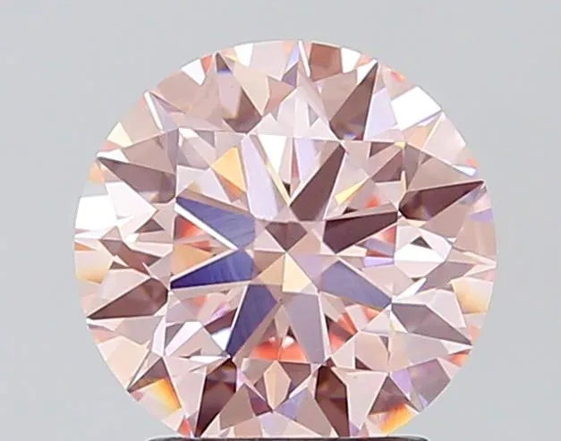 2.50ct Round Lab Grown Diamond (Colour Fancy Pink, Clarity VS1, Cut ID, IGI Certified)