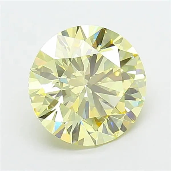 2.50ct Round Lab Grown Diamond (Colour Fancy Yellow, Clarity VVS2, Cut ID, IGI Certified)