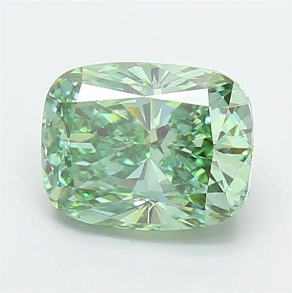 2.51ct Cushion modified Lab Grown Diamond (Colour Fancy Vivid Green, Clarity VVS2, IGI Certified)