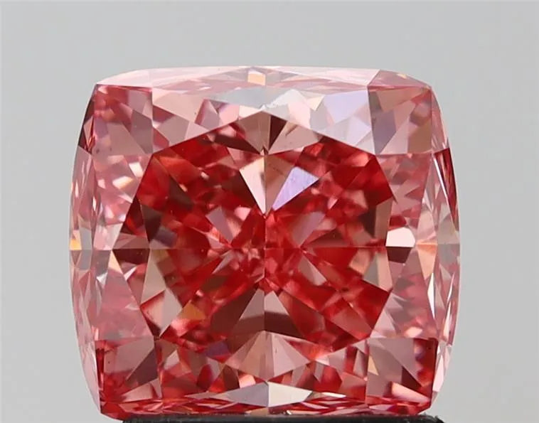 2.51ct Cushion modified Lab Grown Diamond (Colour Fancy Vivid Pink, Clarity VS2, IGI Certified)