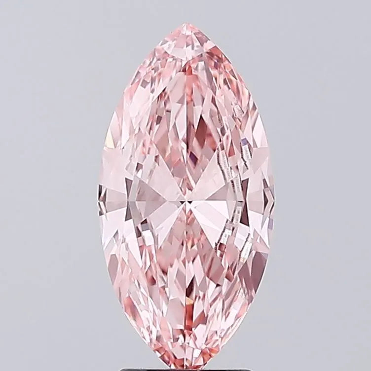 2.51ct Marquise Lab Grown Diamond (Colour Fancy Vivid Pink, Clarity VVS2, IGI Certified)