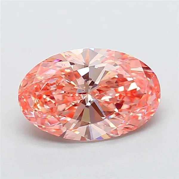 2.51ct Oval Lab Grown Diamond (Colour Fancy Intense Pink, Clarity VS1, IGI Certified)
