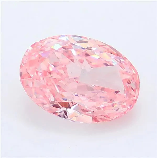 2.51ct Oval Lab Grown Diamond (Colour Fancy Vivid Pink, Clarity VS1, IGI Certified)