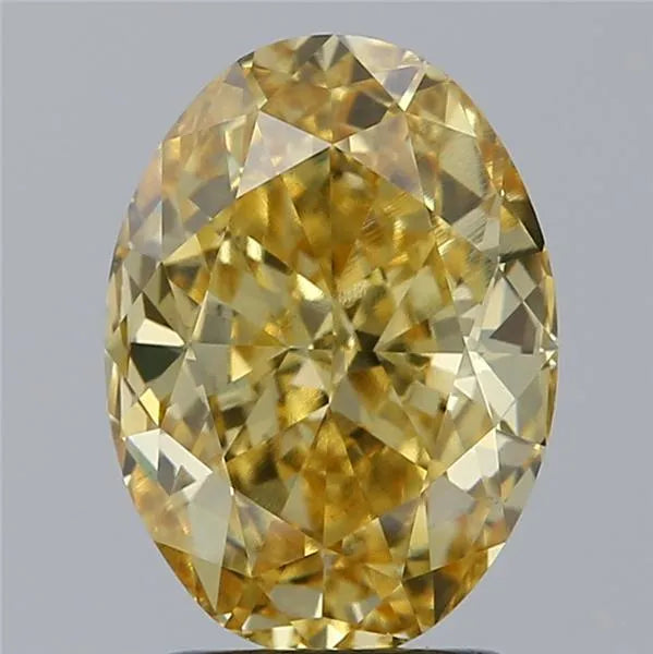 2.51ct Oval Lab Grown Diamond (Colour Fancy Vivid Yellow, Clarity VS1, IGI Certified)