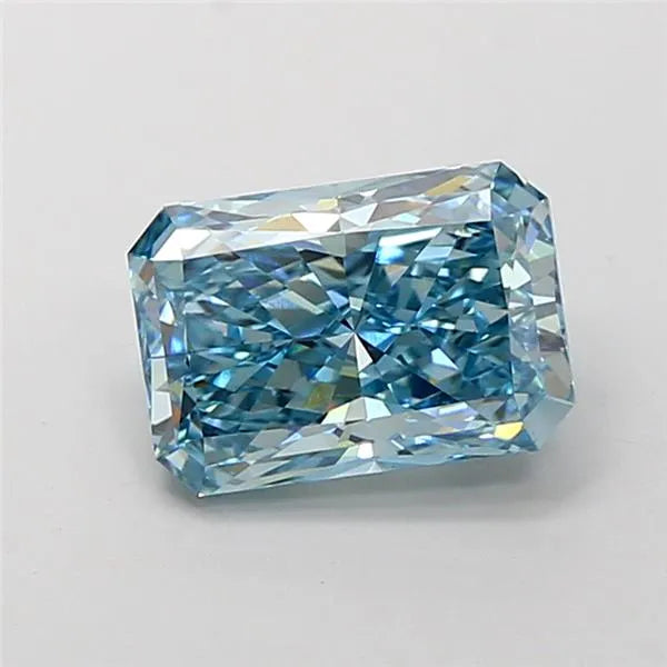 2.51ct Radiant Lab Grown Diamond (Colour Fancy Vivid Blue, Clarity VVS2, IGI Certified)