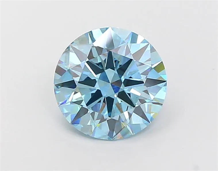 2.51ct Round Lab Grown Diamond (Colour Fancy Vivid Blue, Clarity VS2, Cut ID, IGI Certified)