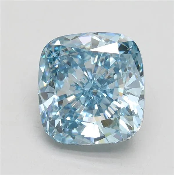 2.52ct Cushion brilliant Lab Grown Diamond (Colour Fancy Vivid Blue, Clarity VS1, IGI Certified)