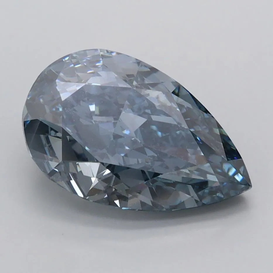 2.52ct Pear Lab Grown Diamond (Colour Fancy Deep Blue, Clarity VS1, IGI Certified)