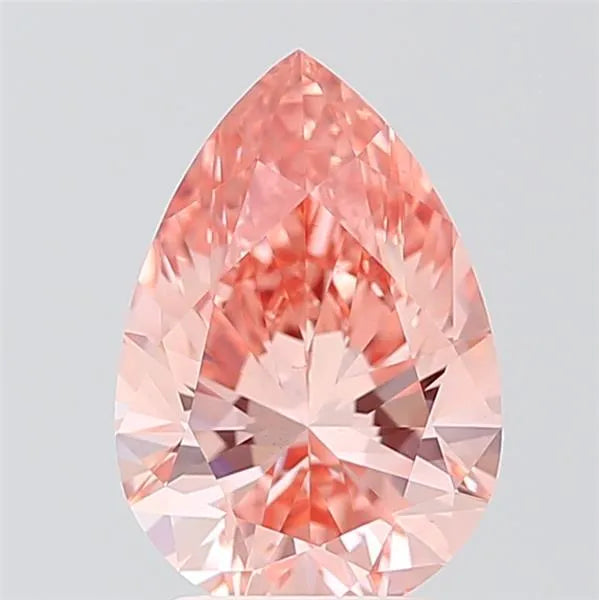 2.52ct Pear Lab Grown Diamond (Colour Fancy Vivid Pink, Clarity VS2, IGI Certified)