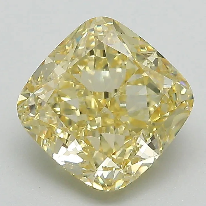 2.53ct Cushion modified Lab Grown Diamond (Colour Fancy Intense Yellow, Clarity VS1, IGI Certified)