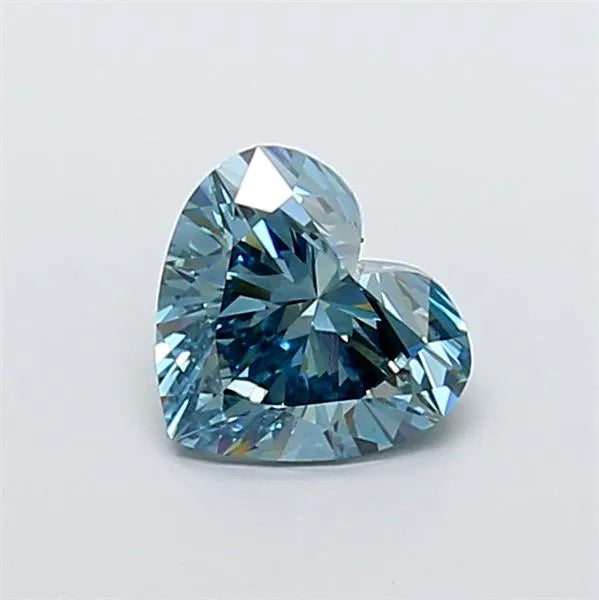 2.53ct Heart Lab Grown Diamond (Colour Fancy Vivid Greenish Blue, Clarity VS1, IGI Certified)