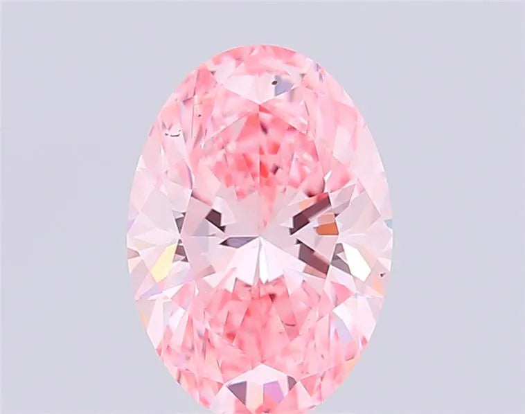 2.53ct Oval Lab Grown Diamond (Colour Fancy Vivid Pink, Clarity VVS2, IGI Certified)