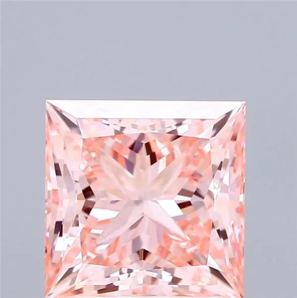 2.53ct Princess Lab Grown Diamond (Colour Fancy Vivid Pink, Clarity VVS2, IGI Certified)