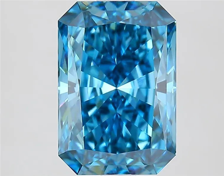 2.53ct Radiant Lab Grown Diamond (Colour Fancy Vivid Blue, Clarity VVS2, IGI Certified)