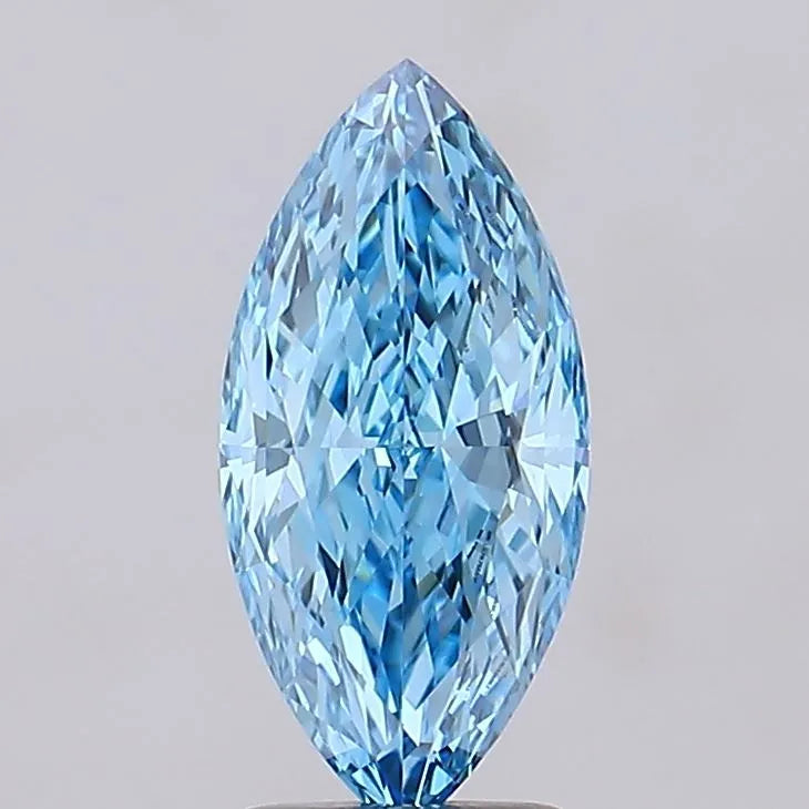2.54ct Marquise Lab Grown Diamond (Colour Fancy Vivid Blue, Clarity VVS2, IGI Certified)
