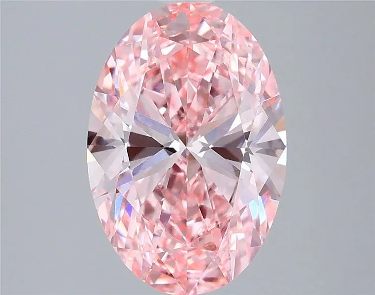 2.55ct Oval Lab Grown Diamond (Colour Fancy Vivid Pink, Clarity VVS2, IGI Certified)