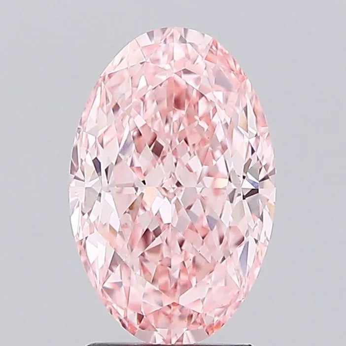 2.55ct Oval Lab Grown Diamond (Colour Fancy Vivid Pink, Clarity VVS2, IGI Certified)