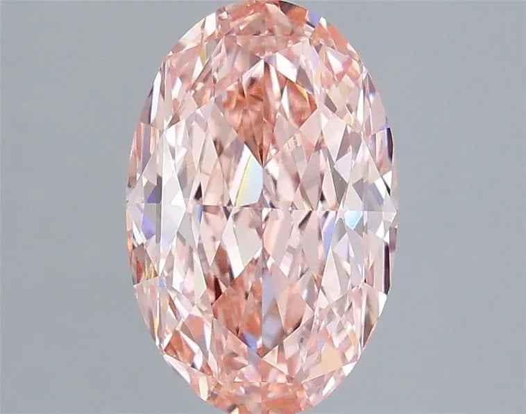 2.55ct Oval Lab Grown Diamond (Colour Fancy Vivid Pink, Clarity VVS2, IGI Certified)