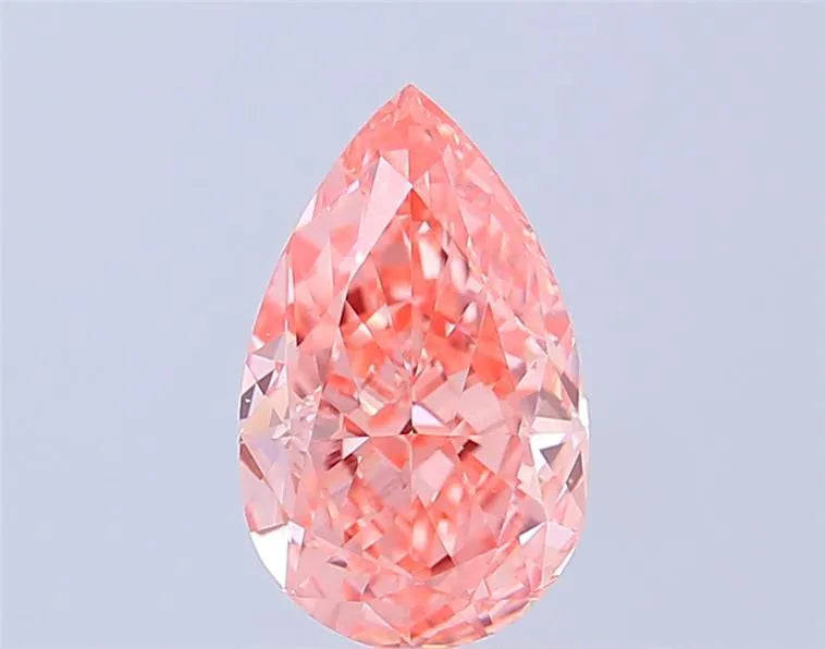 2.55ct Pear Lab Grown Diamond (Colour Fancy Vivid Pink, Clarity VS1, IGI Certified)