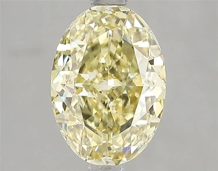 2.56ct Oval Lab Grown Diamond (Colour Fancy Intense Yellow, Clarity VS2, IGI Certified)