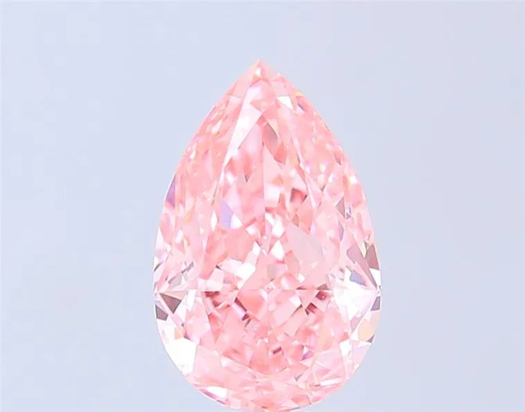 2.56ct Pear Lab Grown Diamond (Colour Fancy Vivid Pink, Clarity VVS1, IGI Certified)
