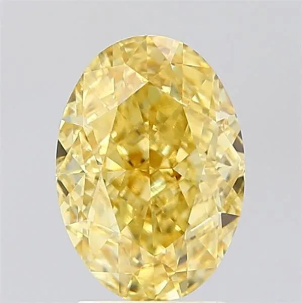2.57ct Oval Lab Grown Diamond (Colour Fancy Intense Yellow, Clarity VVS2, IGI Certified)