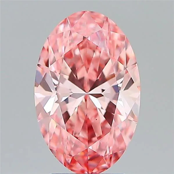 2.57ct Oval Lab Grown Diamond (Colour Fancy Vivid Pink, Clarity VS1, IGI Certified)